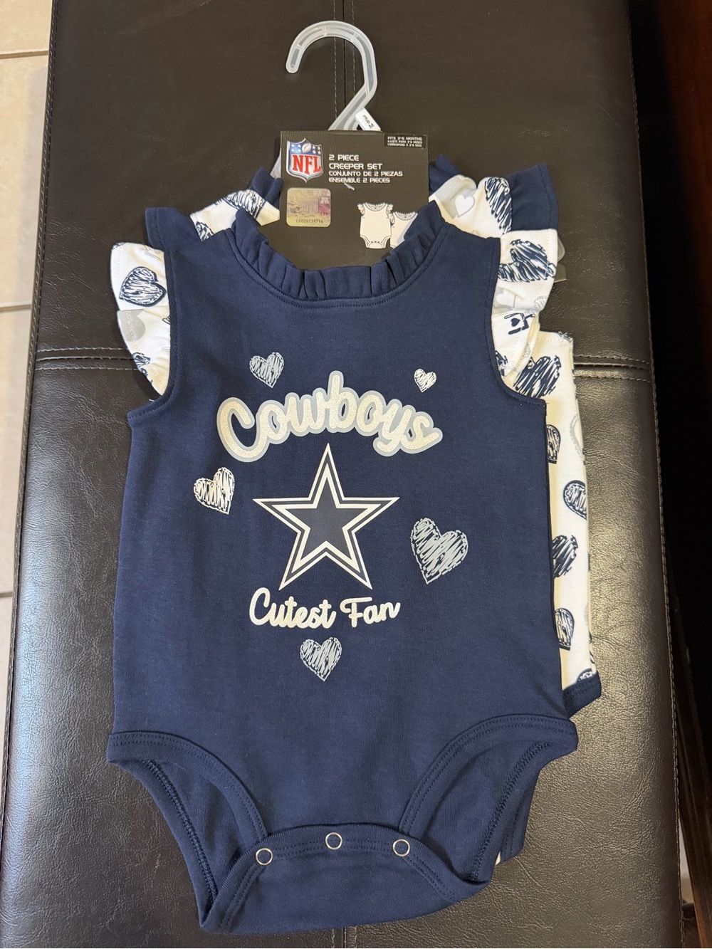Dallas Cowboys Navy Baby One-Piece Bodysuit - Cutest Fan